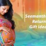 Women thinking about Return Gifts for Seemantham Ceremony